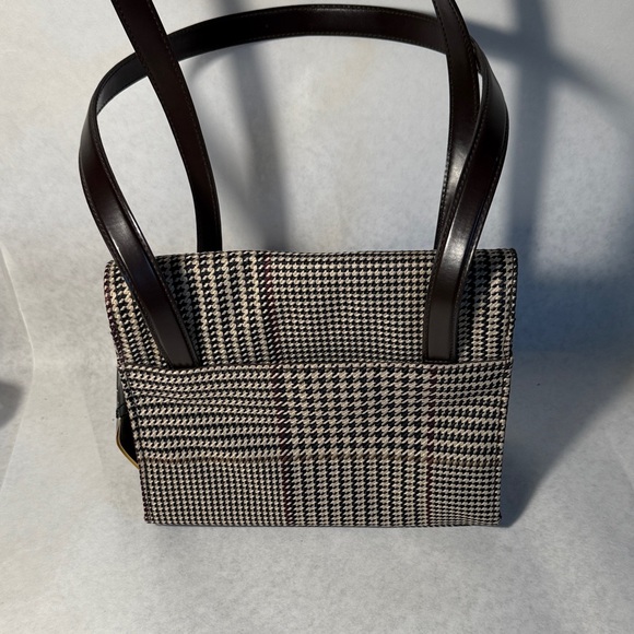 Lauren Ralph Lauren Houndstooth Shoulder Bag - Black and Brown - Picture 6 of 12